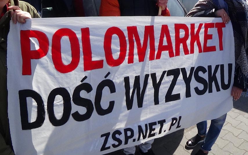 W Wadowicach protest pracowników sieci POLOmarket