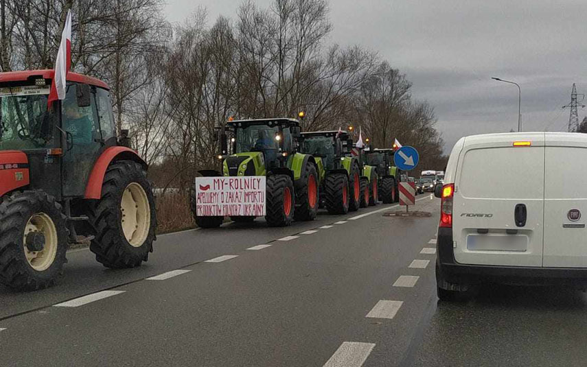 Rolnicy znowu protestują. Utrudnienia na drogach, również w powiecie wadowickim