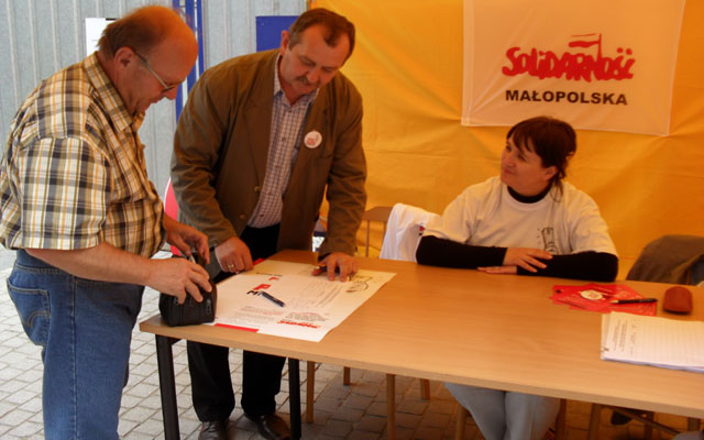 Wadowicka Solidarność zbierała podpisy