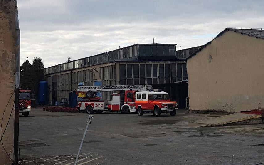 Pożar w hali produkcyjnej w Andrychowie