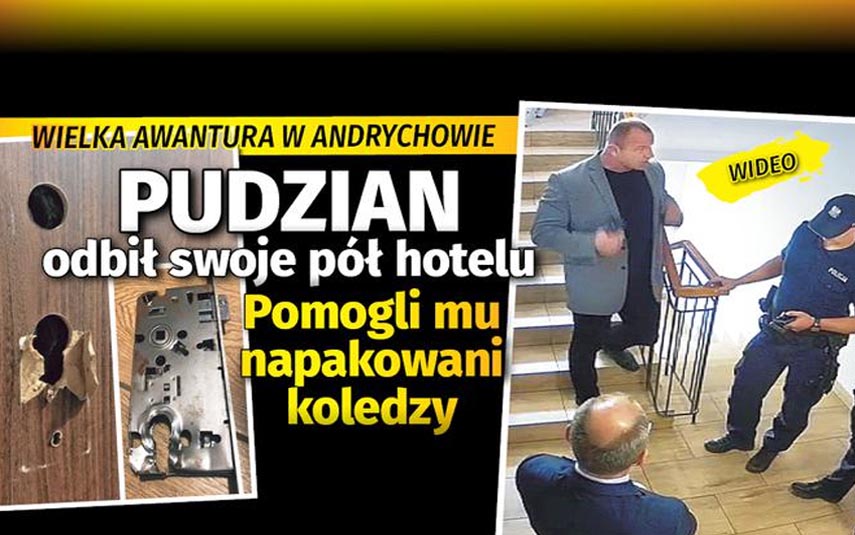 Super Express donosi, że Mariusz Pudzianowski odbił połowę hotelu w Andrychowie