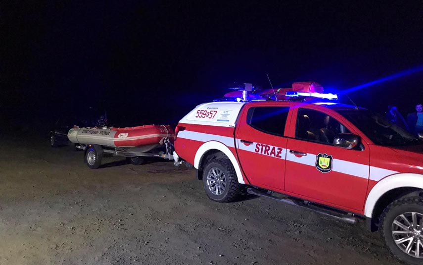 Szybka akcja strażaków na Jeziorze Mucharskim. Na szczęście wszystko dobrze się skończyło