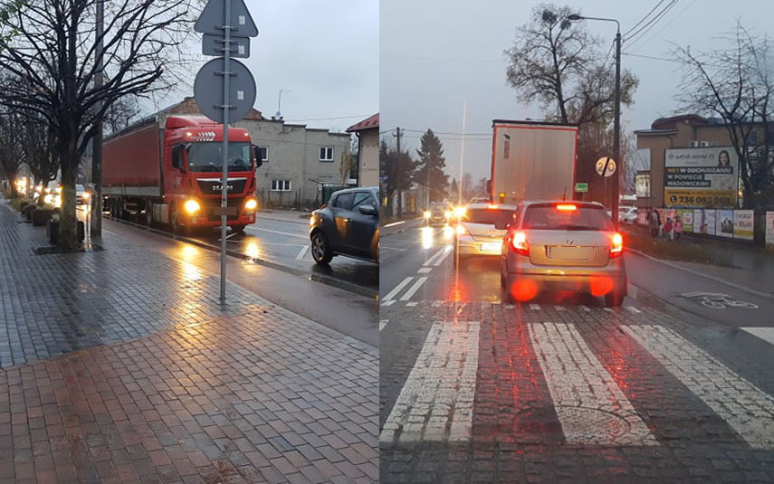 Tiry rozjeżdżą nowy asfalt i kostkę na ulicy Lwowskiej?