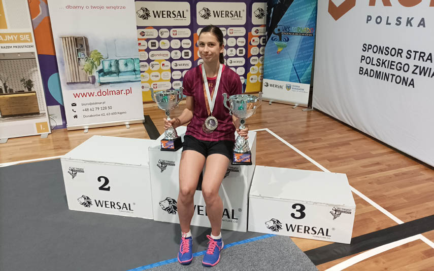 Karolina z Tomic wicemistrzynią Polski w badmintonie